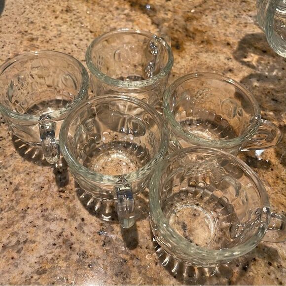 Vintage Large glass punch bowl - set of 12 cups - Picture 13 of 15